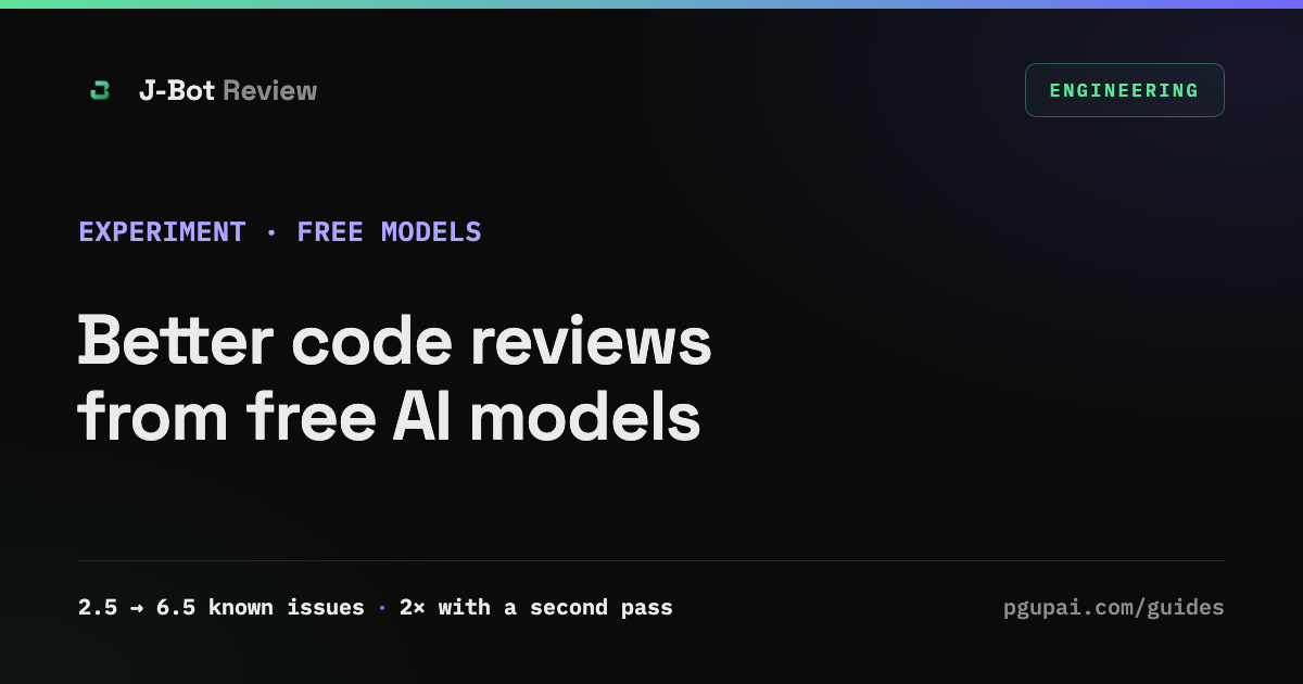 How to get better code reviews from free AI models