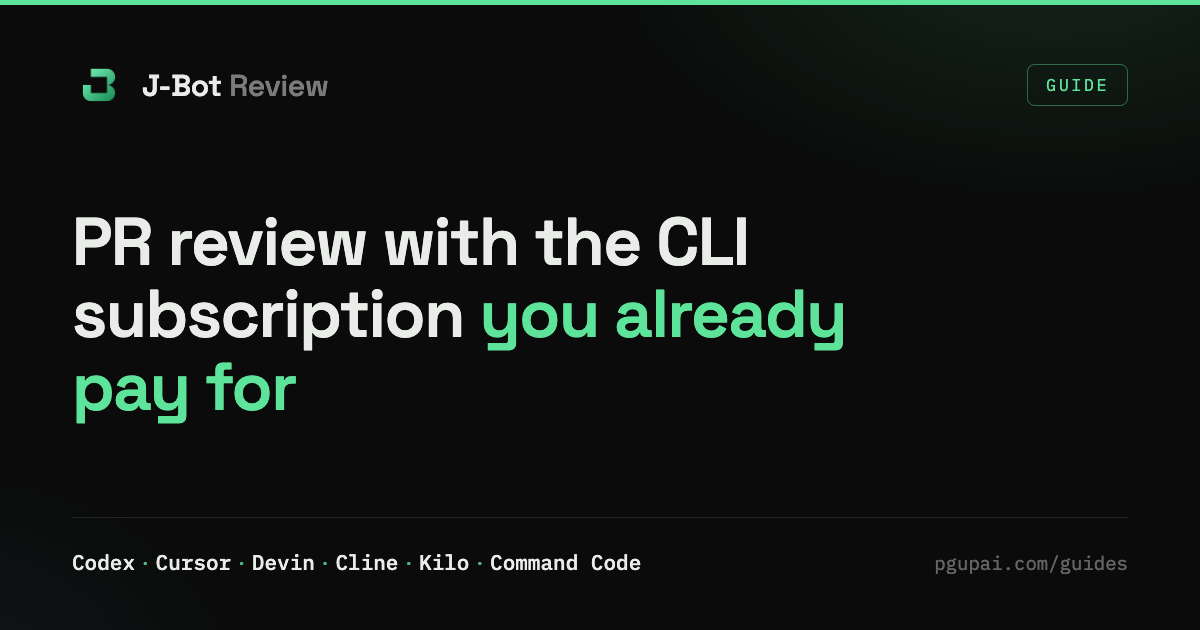 PR review with the CLI subscription you already pay for