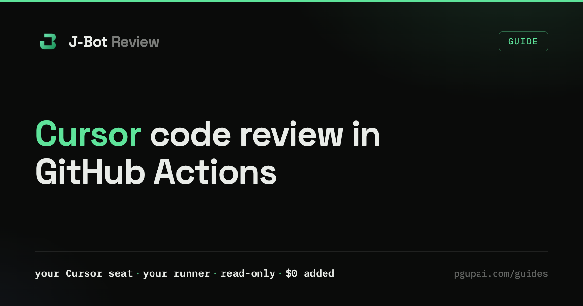 Cursor code review in GitHub Actions