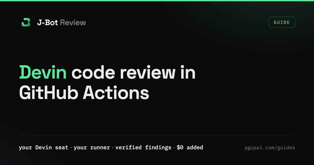 Devin code review in GitHub Actions