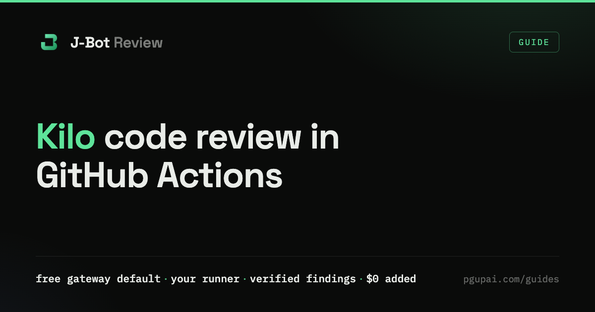 Kilo code review in GitHub Actions
