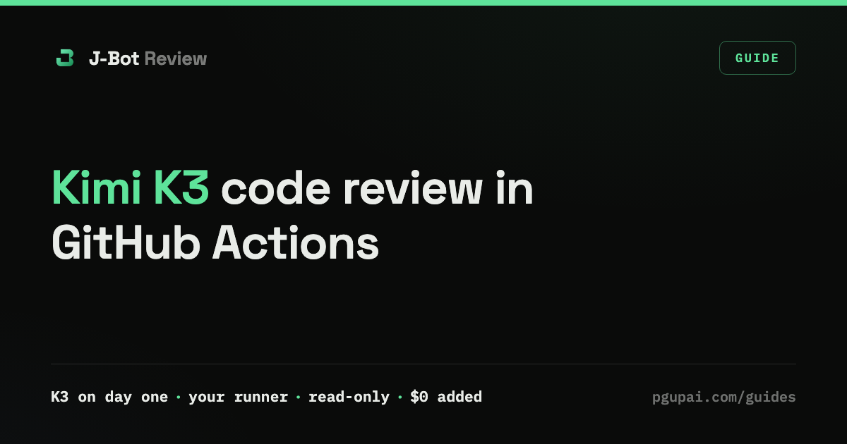 Kimi K3 code review in GitHub Actions