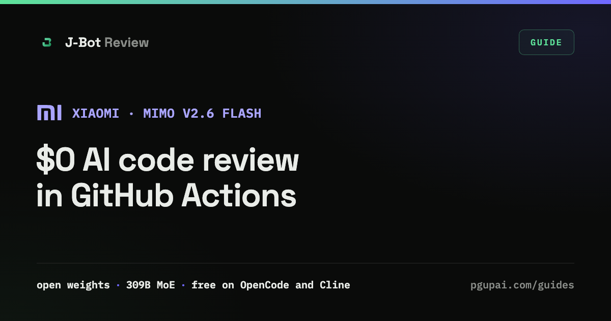MiMo V2.6 Flash code review in GitHub Actions