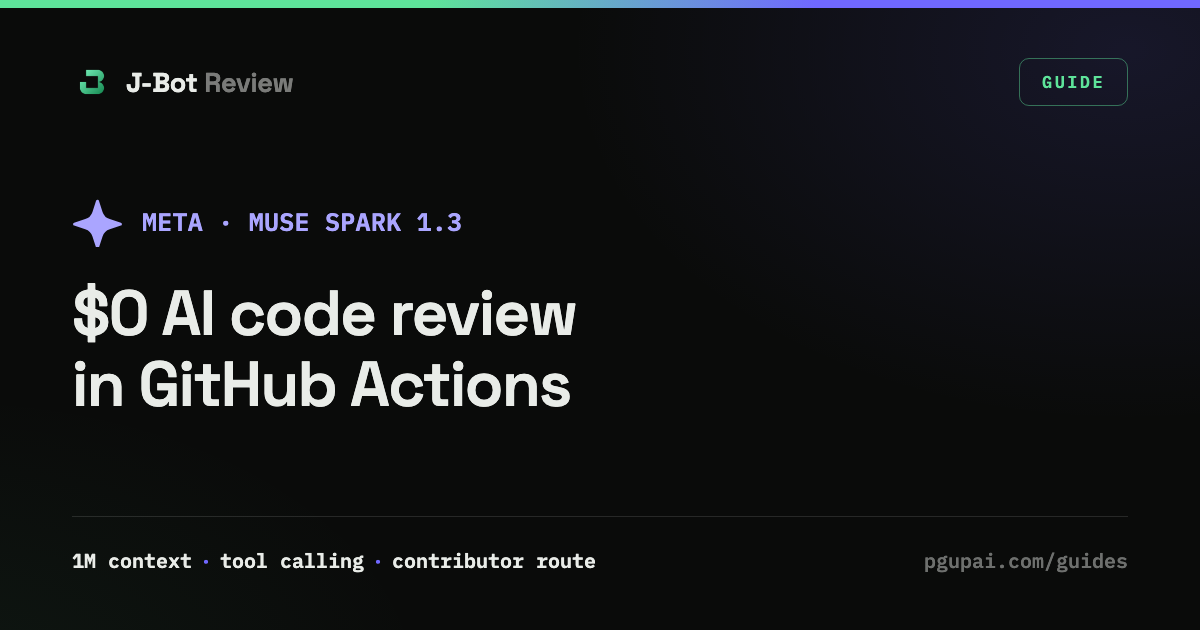 Muse Spark 1.3 code review in GitHub Actions